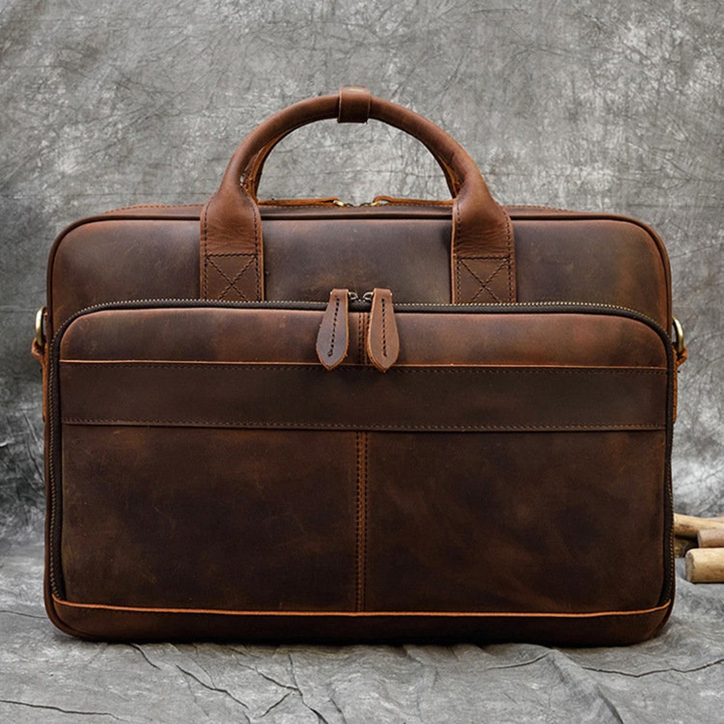 Mens Vintage Leather Computer Handbags