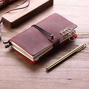 Leather Writing Journal Notebook: Refillable