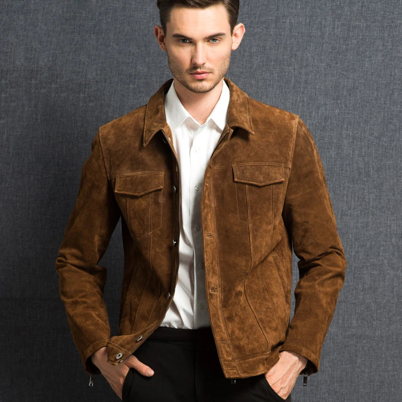 Men's Genuine Pigskin Leather Jacket