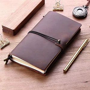 Leather Writing Journal Notebook: Refillable