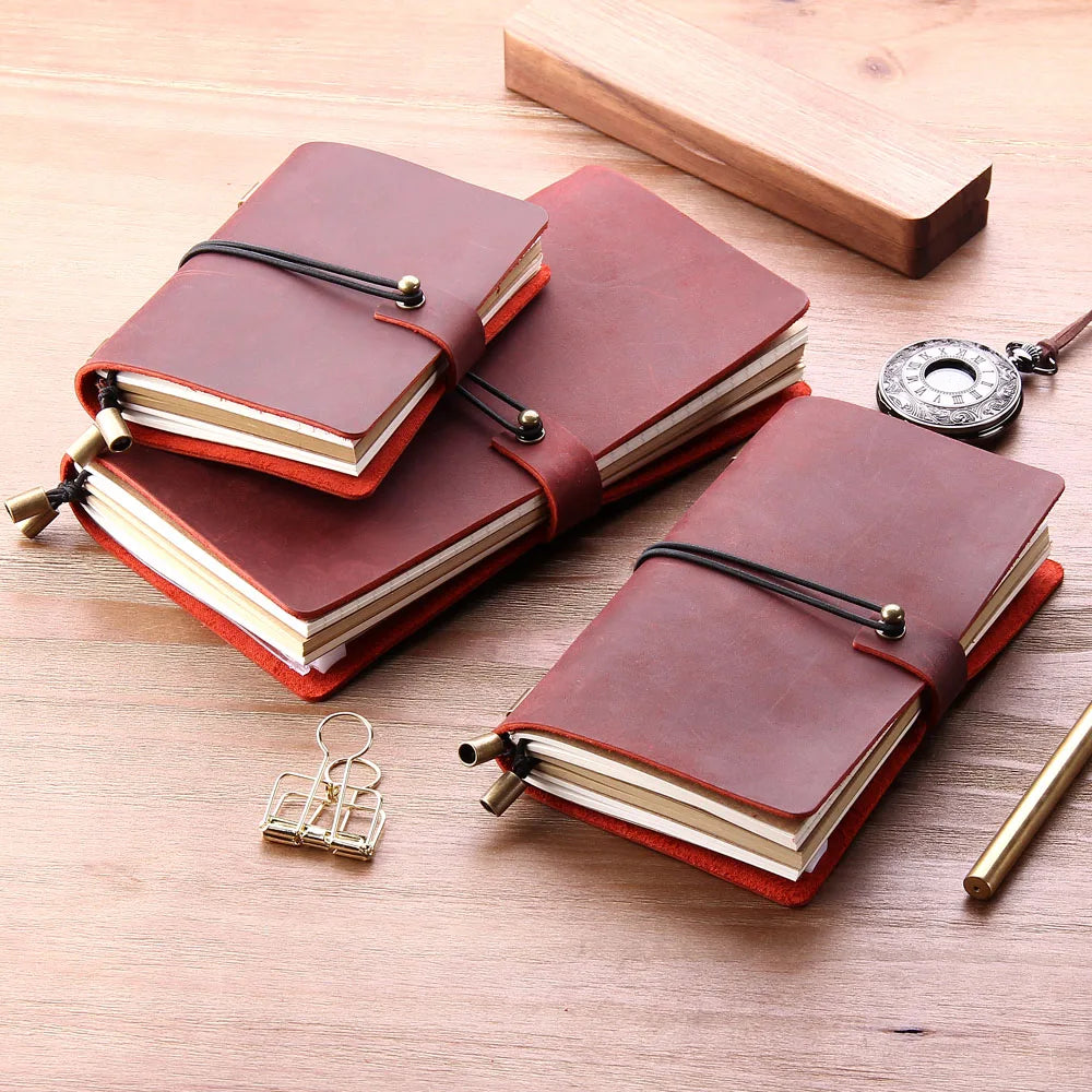 Leather Writing Journal Notebook: Refillable