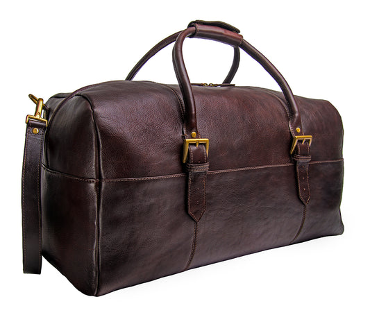 Hidesign Charles Leather Cabin Travel Duffle Weekend Bag